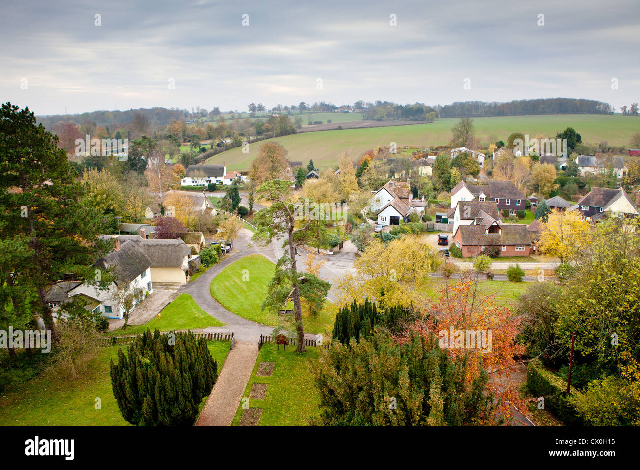 Blick auf das Land Dorf von Arkesden in Essex UK Stockfoto