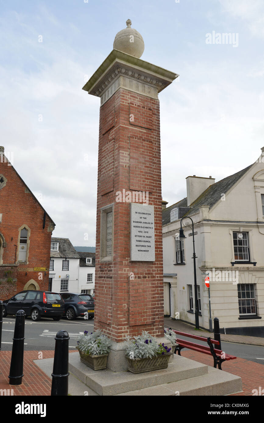 Königin Victoria Jubiläum-Denkmal, Silver Street, schon St Mary, Devon, England, Vereinigtes Königreich Stockfoto