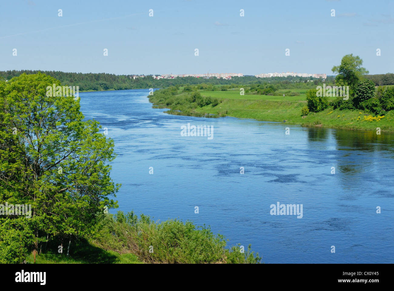 Einer der wichtigsten Flüsse der Republik Belarus, westliche Dwina Stockfoto