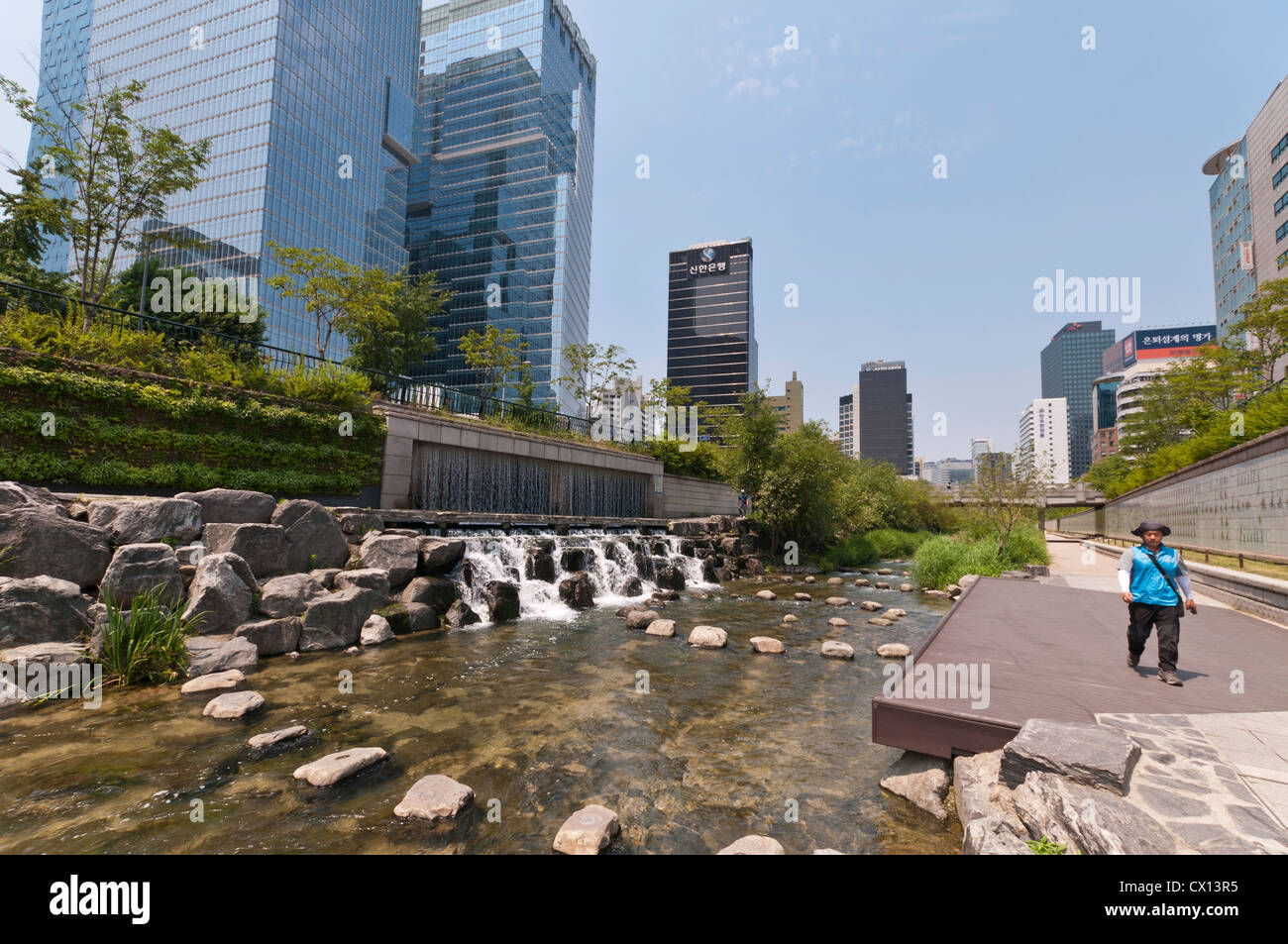 Cheonggyecheon in Seoul, Korea Stockfoto