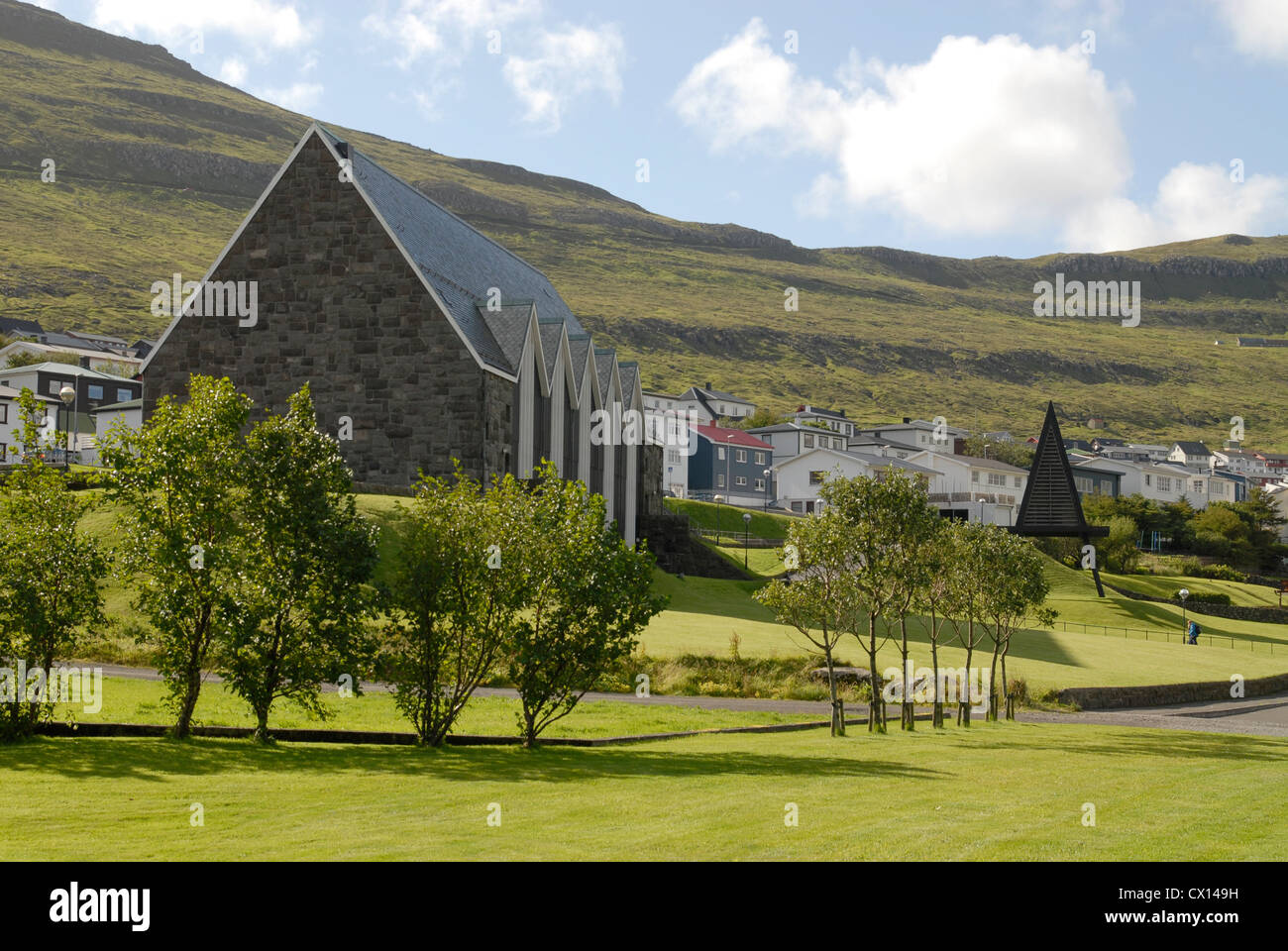 Kirche, Klaksvik, Bordoy Island, Färöer Inseln Stockfoto
