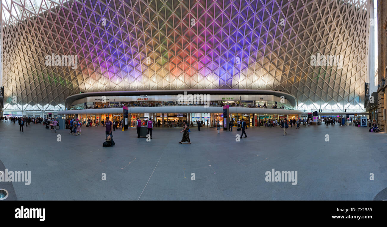 Panorama der neuen Erweiterung zu Kings Cross Station in London Stockfoto