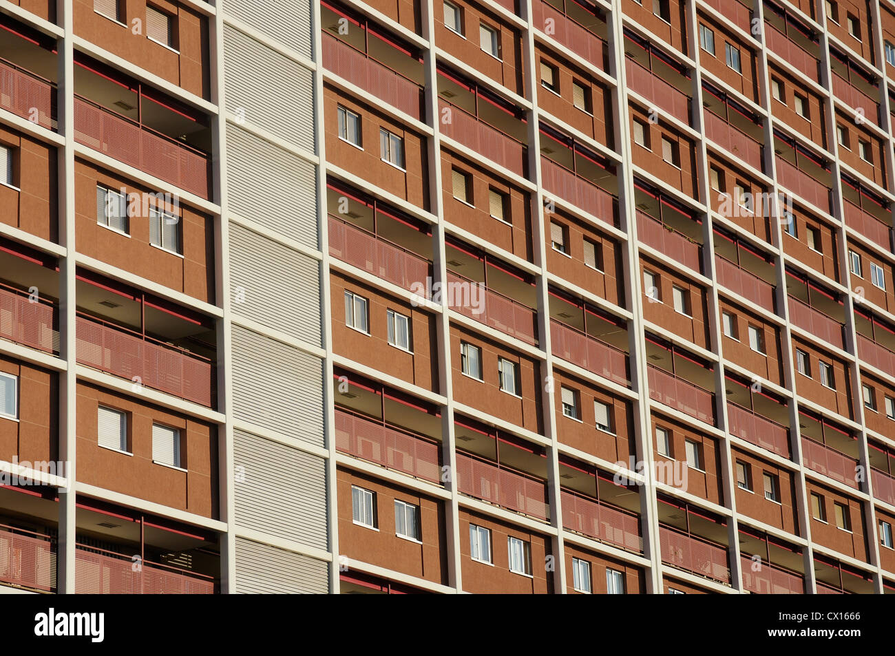 Guipuzcoa Straße Block Wohnungen in Barcelona Stockfoto