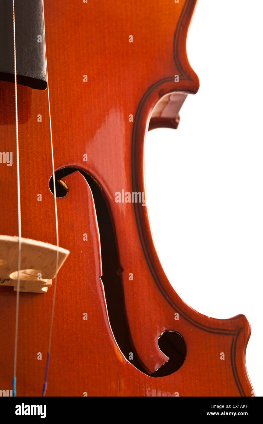 Klassische Violine Nahaufnahme Detail Stockfoto