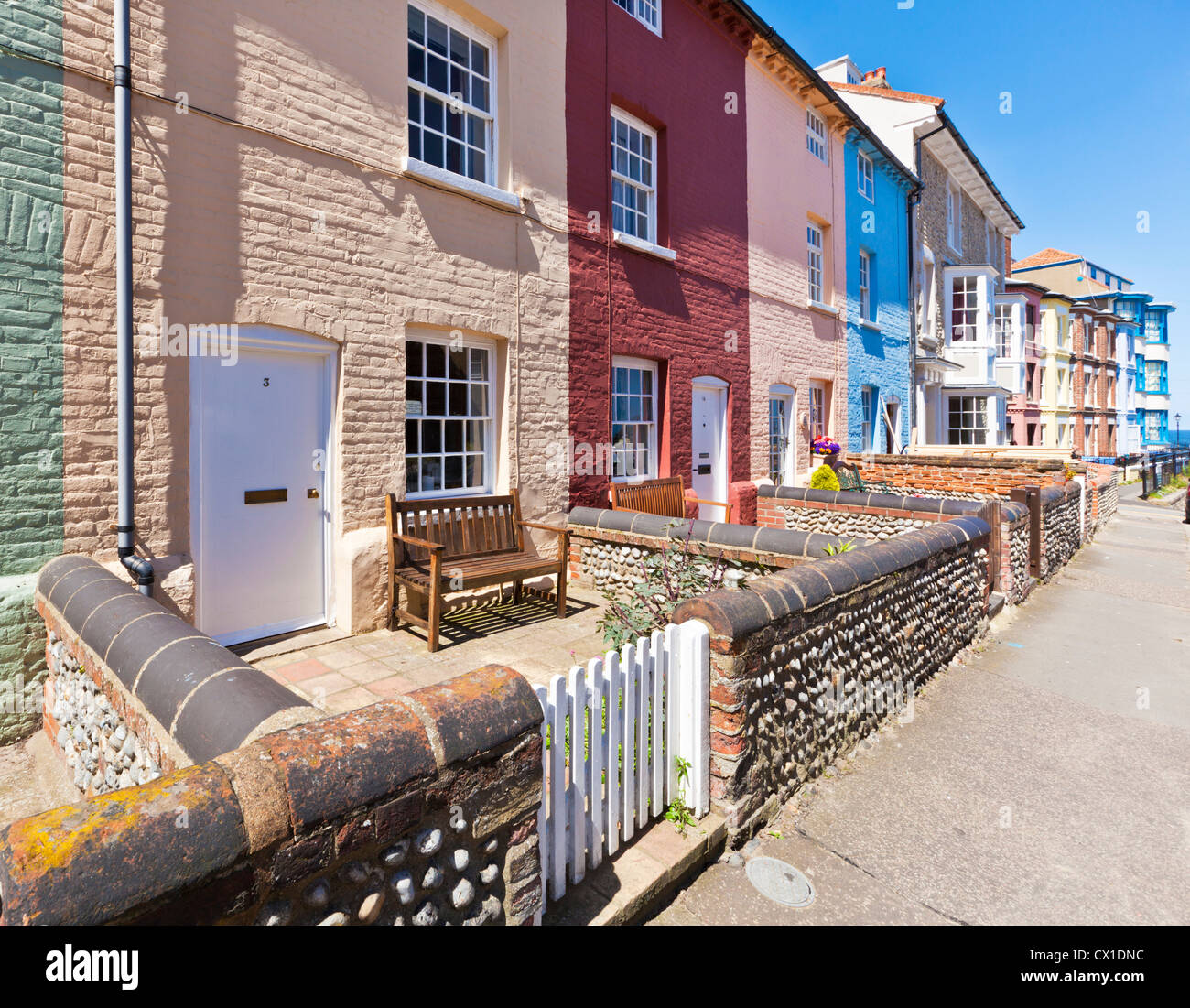 Alten Fishermans Cottages umgewandelt, Ferienunterkunft Cromer Norfolk England UK GB EU Europa Stockfoto