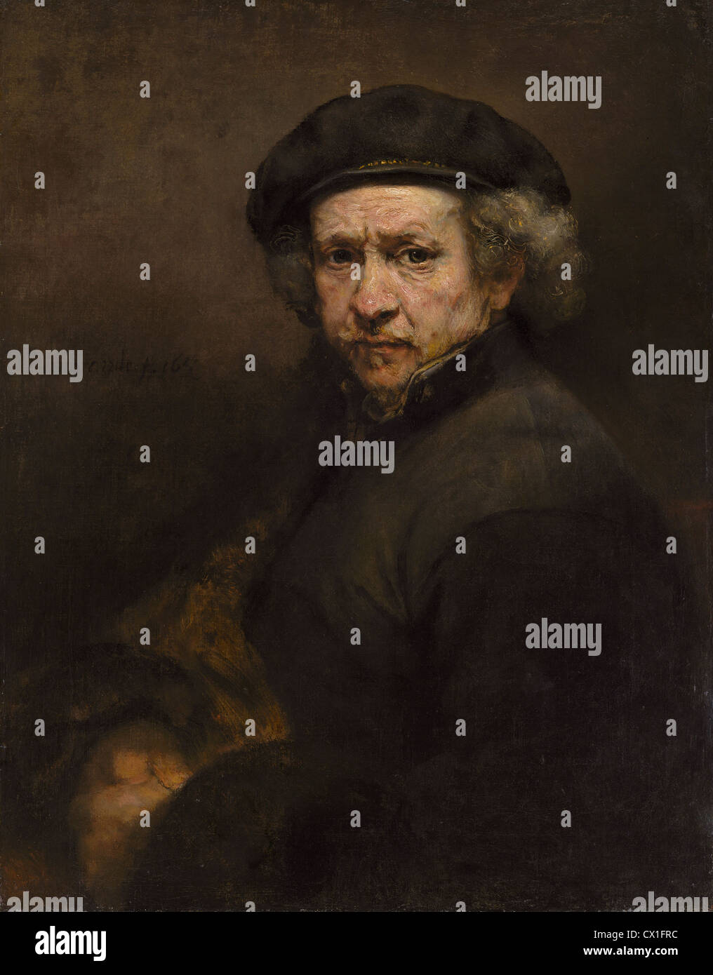 Rembrandt van Rijn (Niederländisch, 1606-1669), Selbstporträt, Öl 1659, auf Leinwand Stockfoto