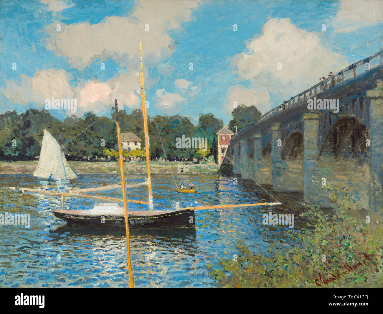 Claude Monet (Französisch, 1840-1926), die Brücke in Argenteuil, 1874, Öl auf Leinwand Stockfoto