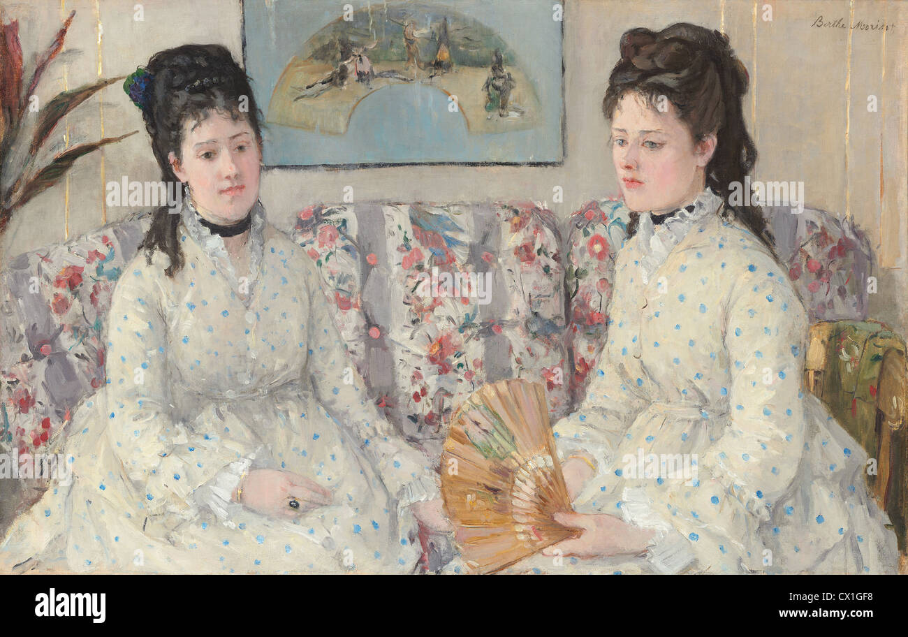 Berthe Morisot, The Sisters, Französisch, 1841-1895, 1869, Öl auf Leinwand, Geschenk von Frau Charles S. Carstairs Stockfoto