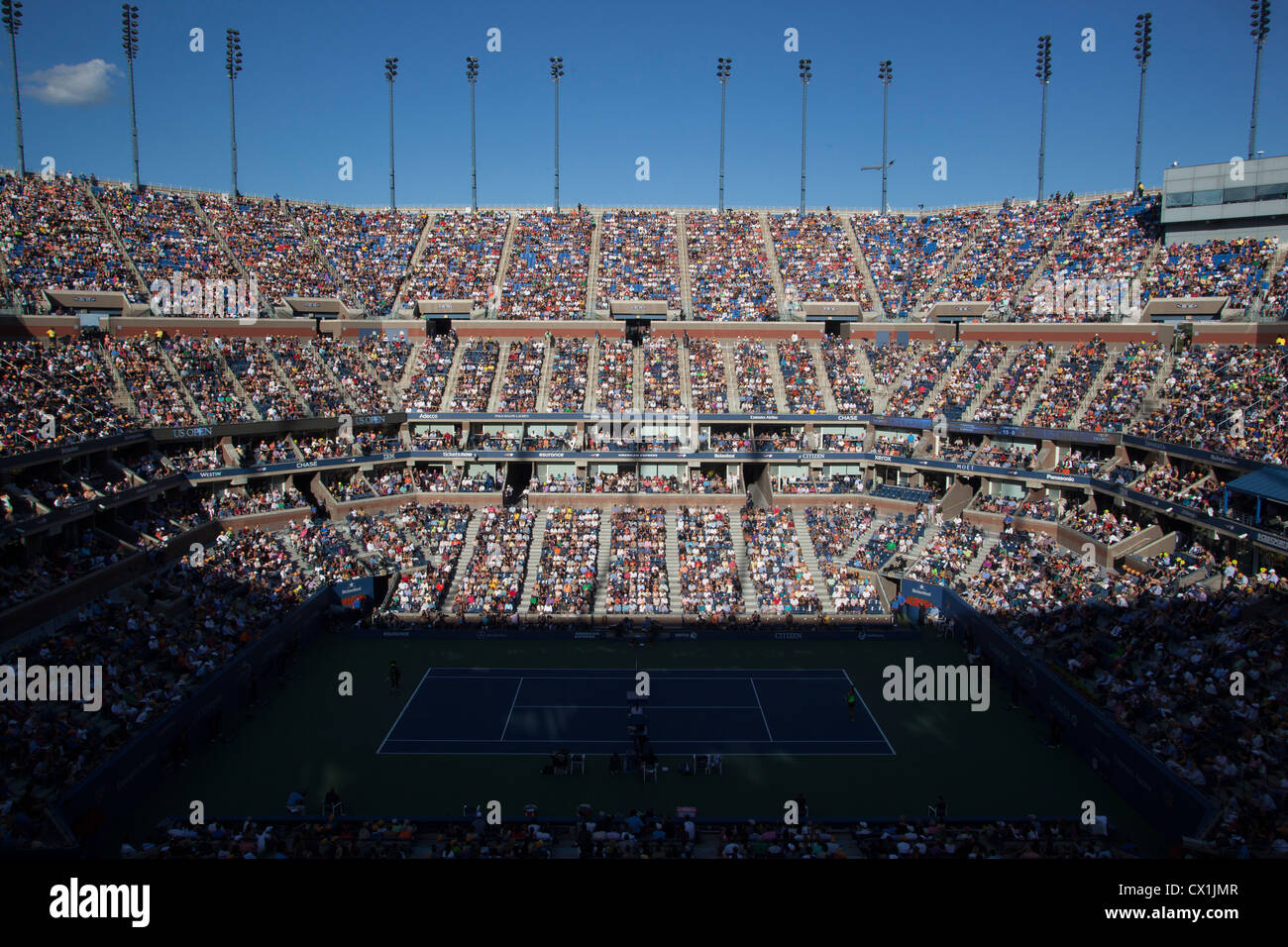 Arthur Ashe Stadion während der Frauen Finale 2012 US Open Tennis Stockfoto