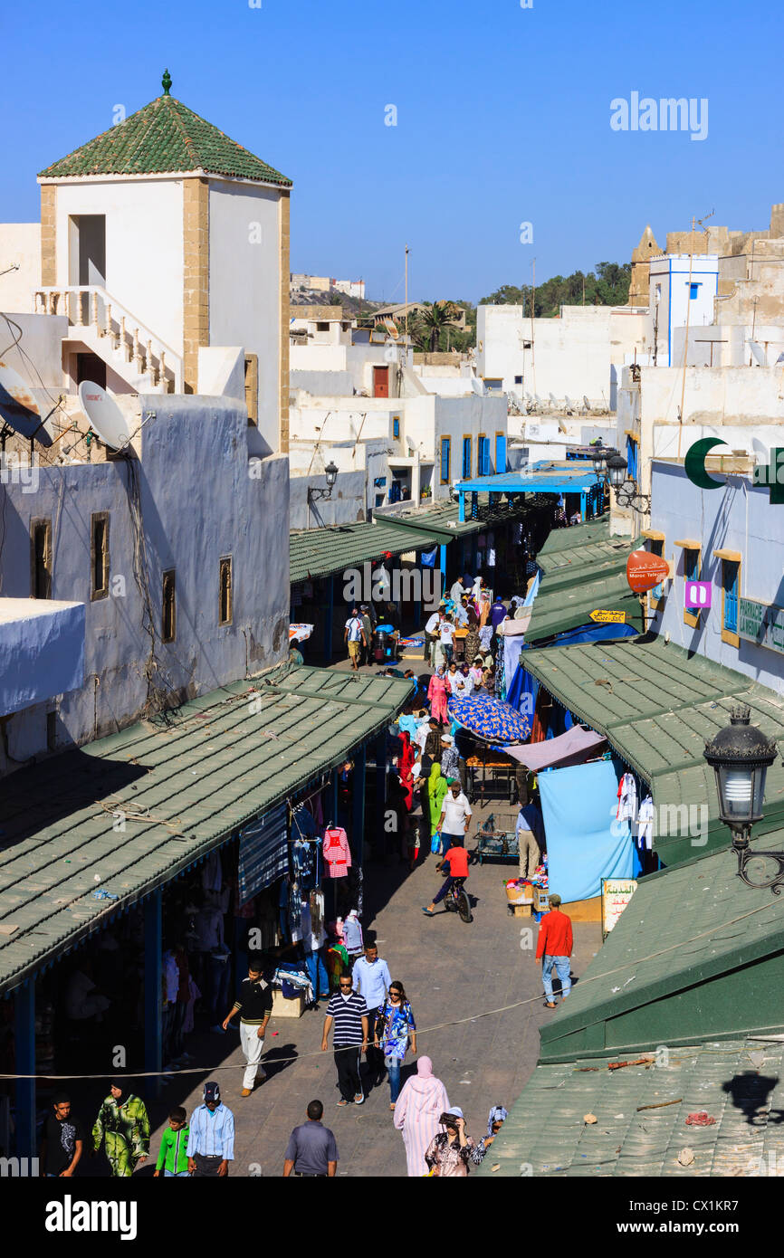 Main Street von der Medina und den Souk in Safi, Atlantic Marokko Stockfoto