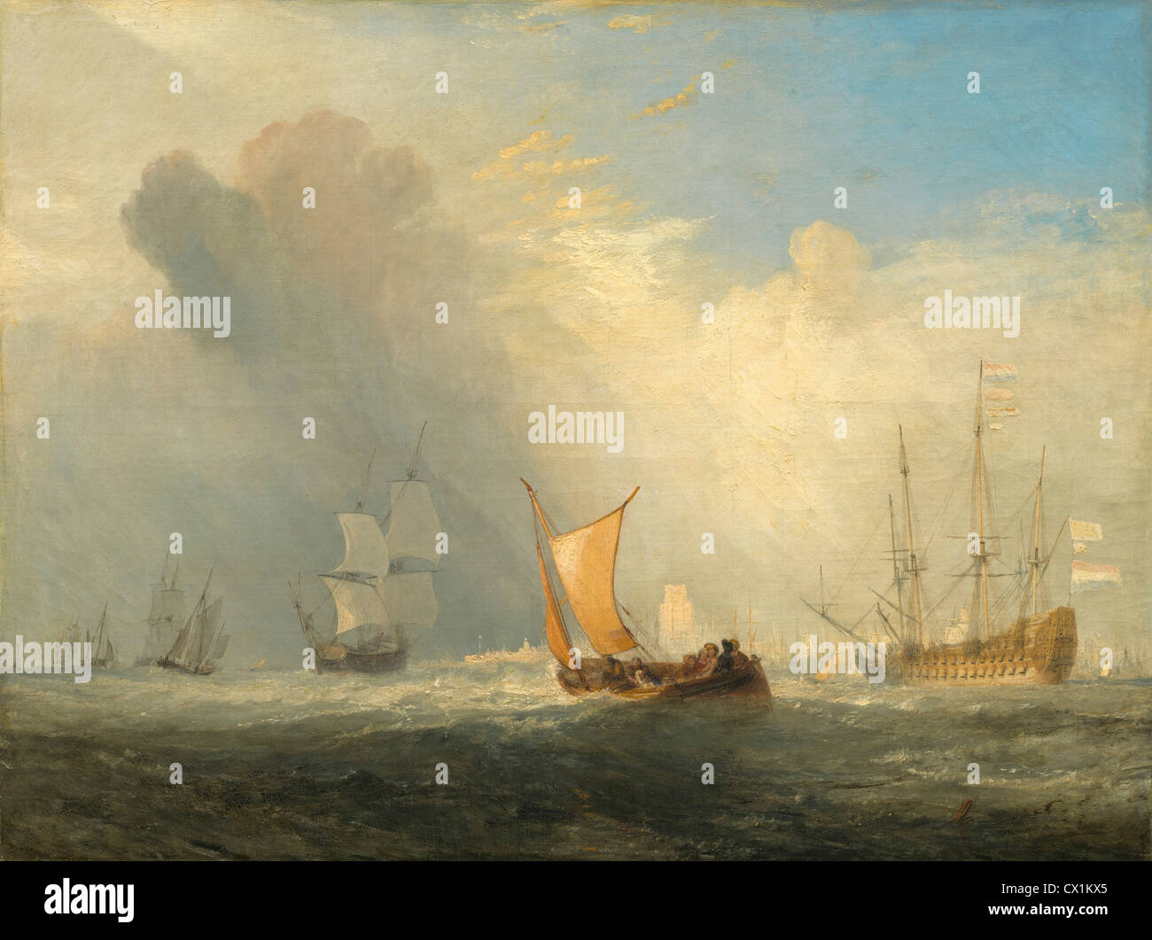 Joseph Mallord William Turner, Rotterdam Fähre, Britisch, 1775-1851, 1833, Öl auf Leinwand Stockfoto