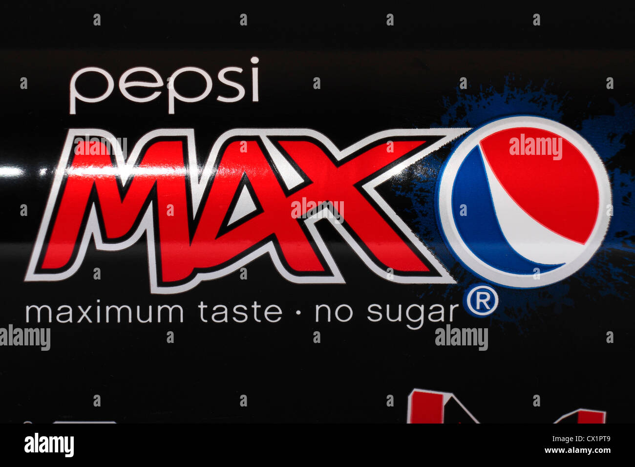 Pepsi Max label Stockfoto