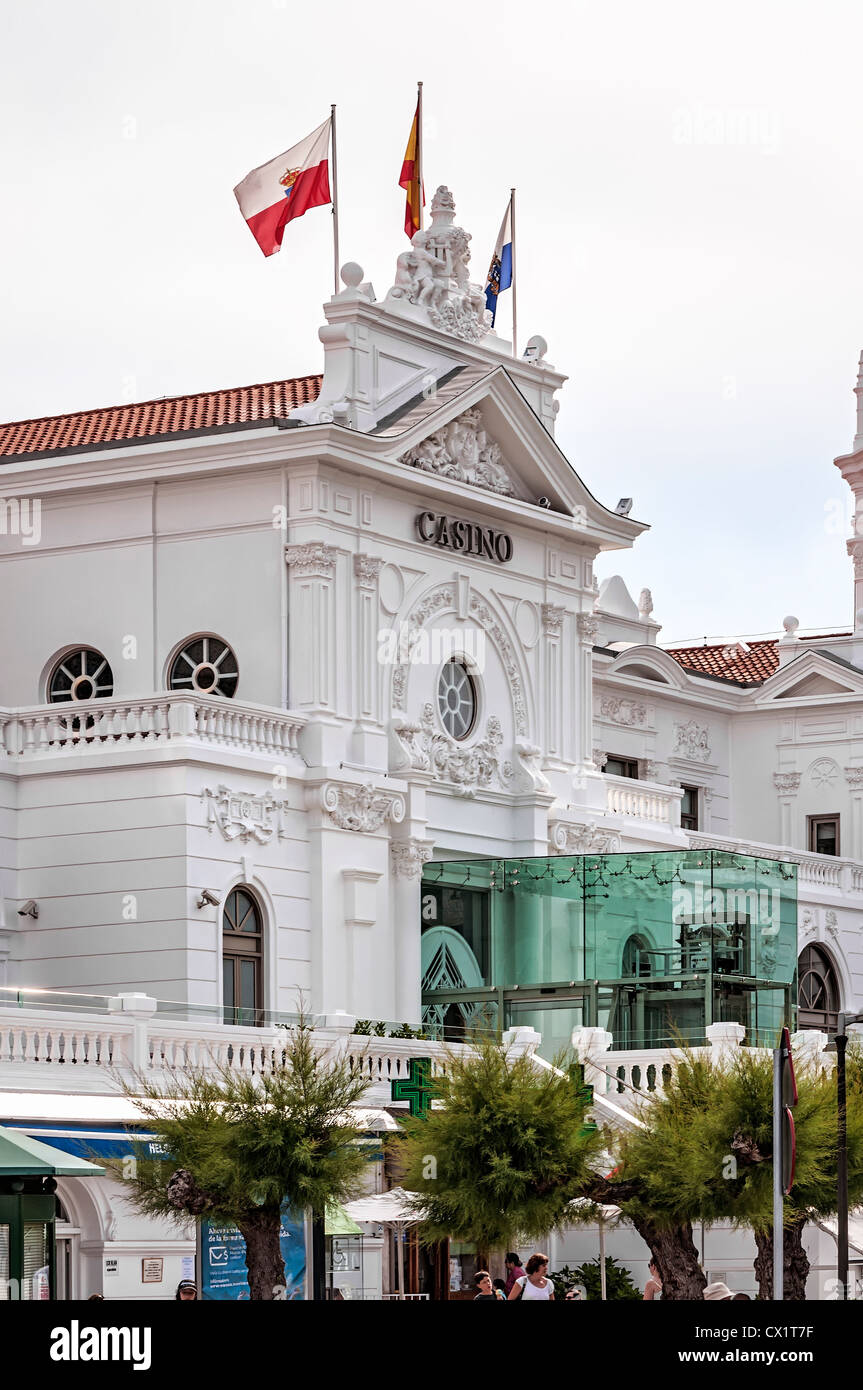 Grand Casino der Sardinero, square de Italia, Stadt Santander, Kantabrien, Spanien, Europa Stockfoto