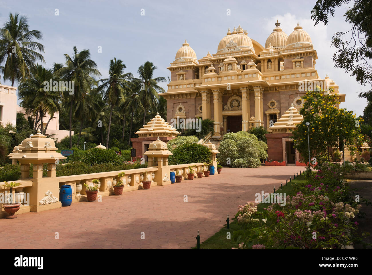 Elk201-4047 Indien, Tamil Nadu, Chennai, Ramakrishna Tempel Stockfoto