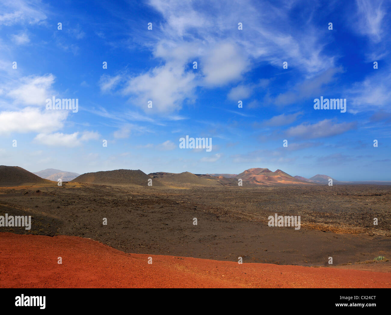 Lanzarote Timanfaya Nationalpark Feuerberge vulkanischer Lavastein In Kanarische Inseln Stockfoto