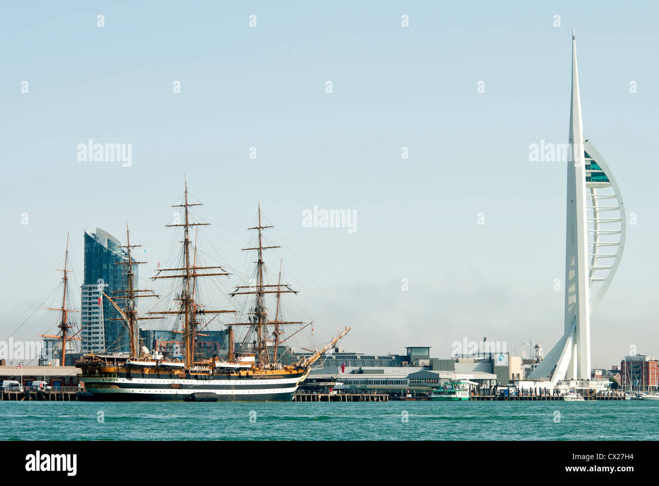 Großsegler Amerigo Vespucci wurde gebaut im Jahre 1930 in Castellammare Di Stabia (Neapel), Heimathafen Livorno Italien Stockfoto