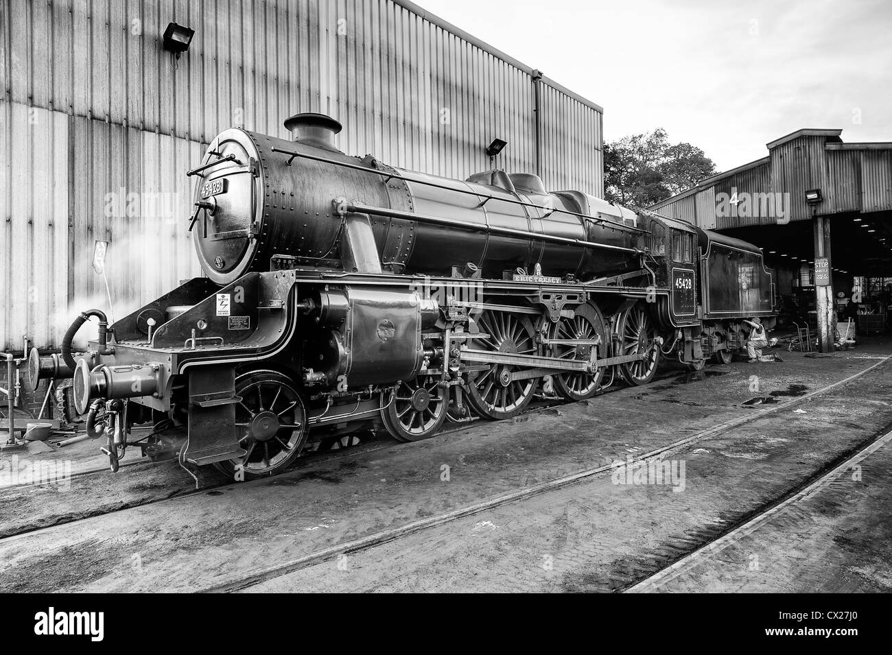 Dampfmaschine Eric Treacy am Grosmont Motor wirft auf der North Yorkshire Moors railway Stockfoto