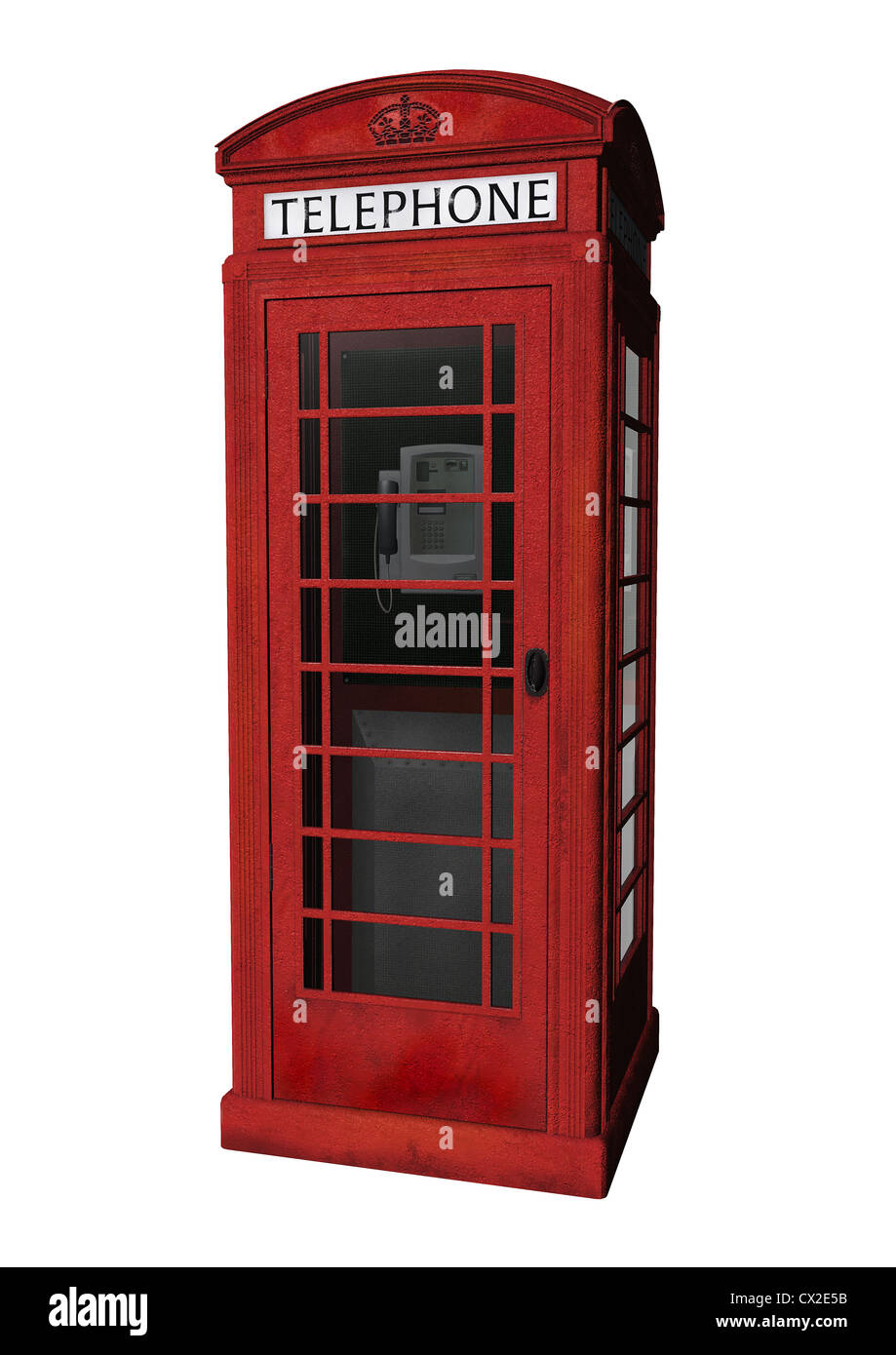 ein Londoner Telefonzelle in 3d ClipArts Stockfoto