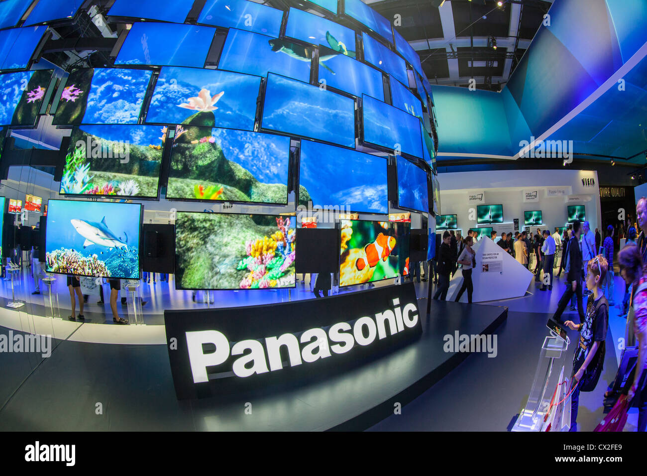 Internationale Funkausstellung Berlin IFA 2012, Panasonic TV, Stockfoto