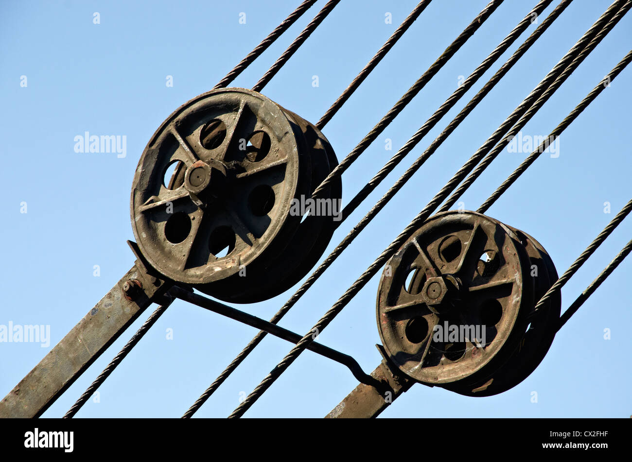 Dampf-Kran-Ausleger. Stockfoto