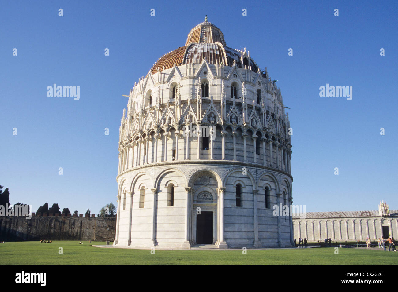 Piazza dei dei Miracoli, Baptisterium von Pisa, Toskana, Italien Stockfoto