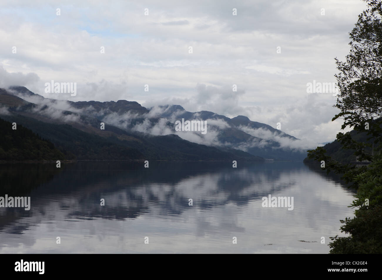 Blick entlang Loch Fyne, Schottland Stockfoto