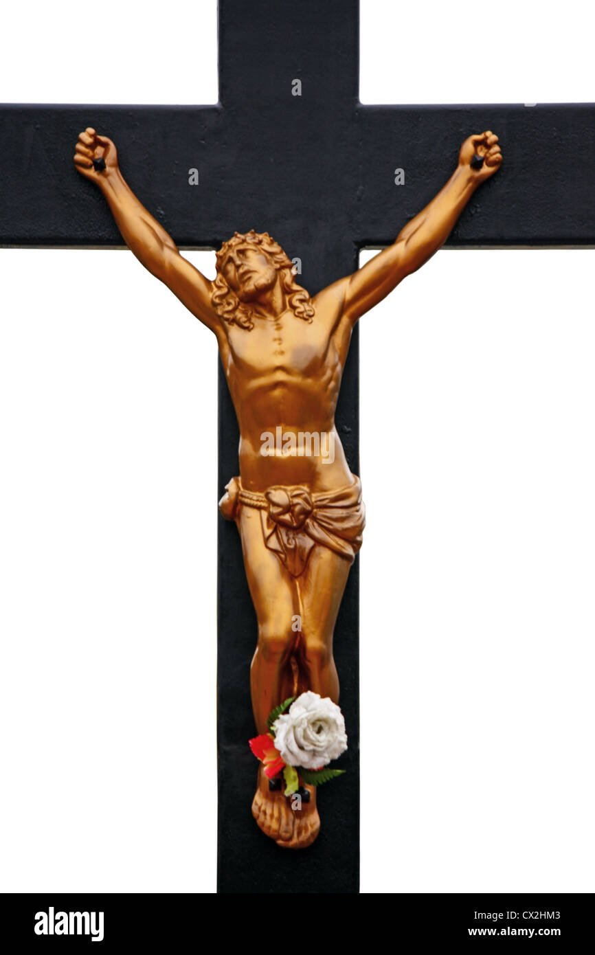 Jesus Cross, isoliert auf weißem Hintergrund Stockfoto