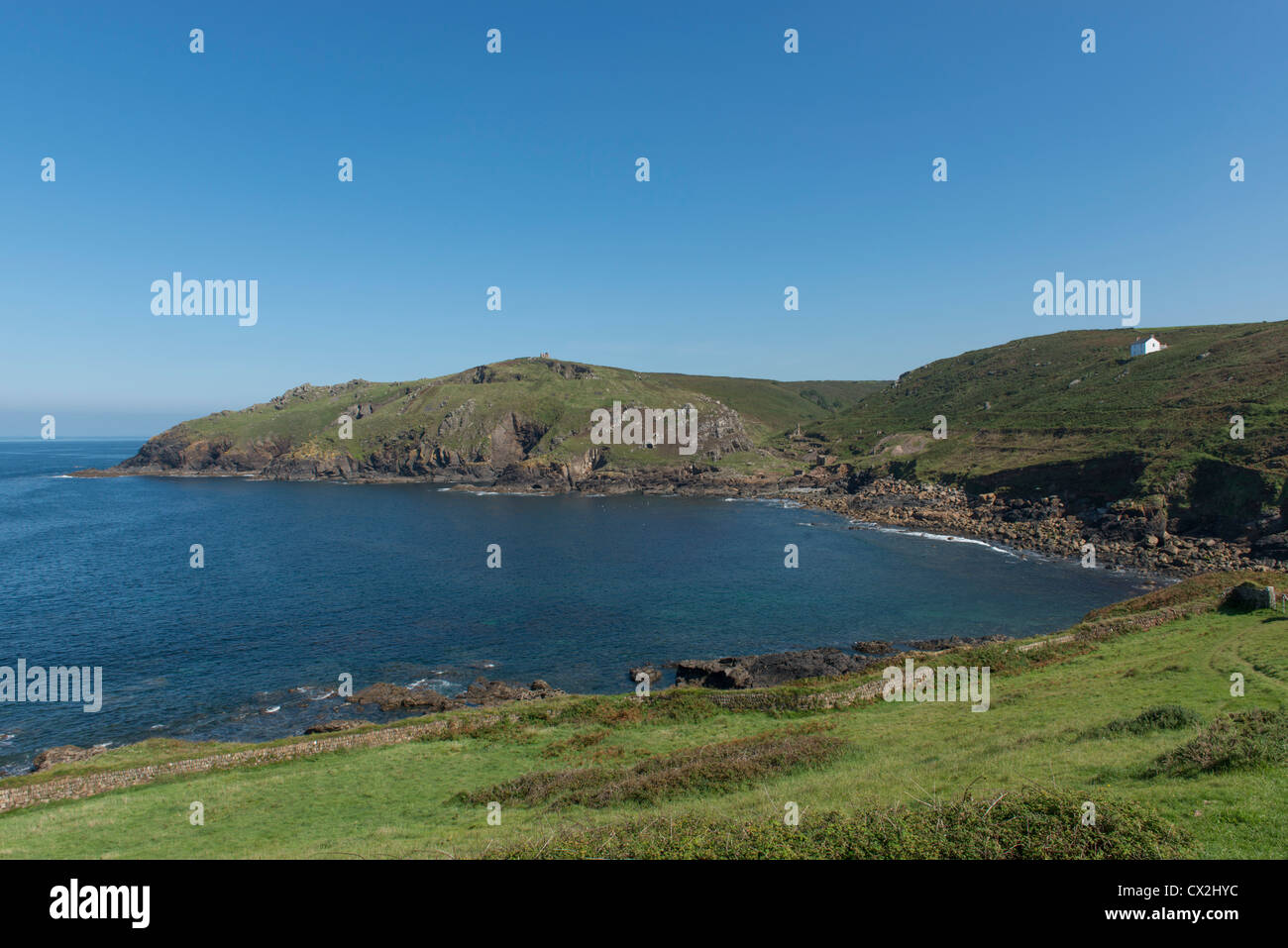 Porth Ledden in der Nähe von Cape Cornwall und Lands End auf der South West Coast Path Stockfoto