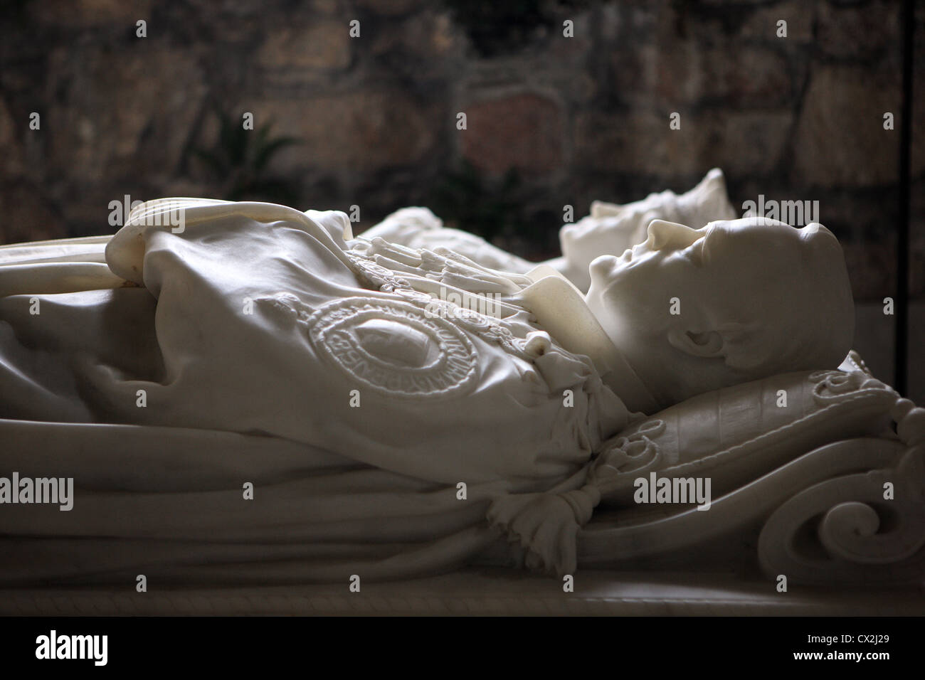 Aus Marmor Bildnisse der VIII Herzog und Herzogin von Argyll in Iona Abbey Stockfoto