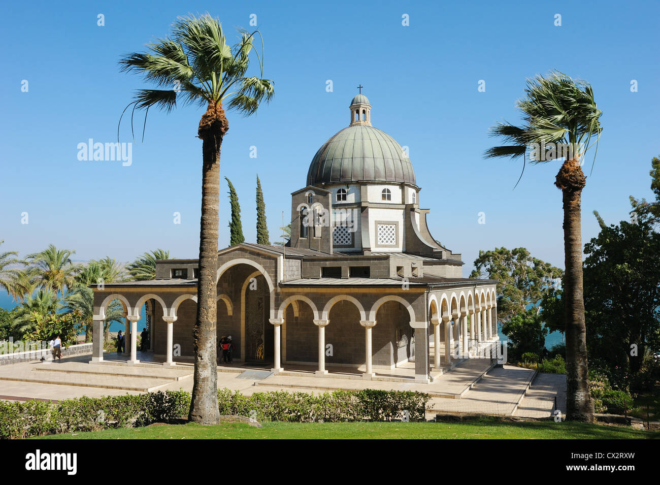 Kirche auf dem Berg der Seligpreisungen in der Nähe von See Genezareth (Israel) Stockfoto