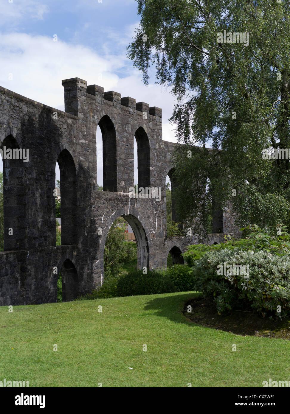 dh McCaigs Tower OBAN ARGYLL Oban Folly Entrance Battery Hill Tower von John Stuart McCaig schottland gebaut Stockfoto