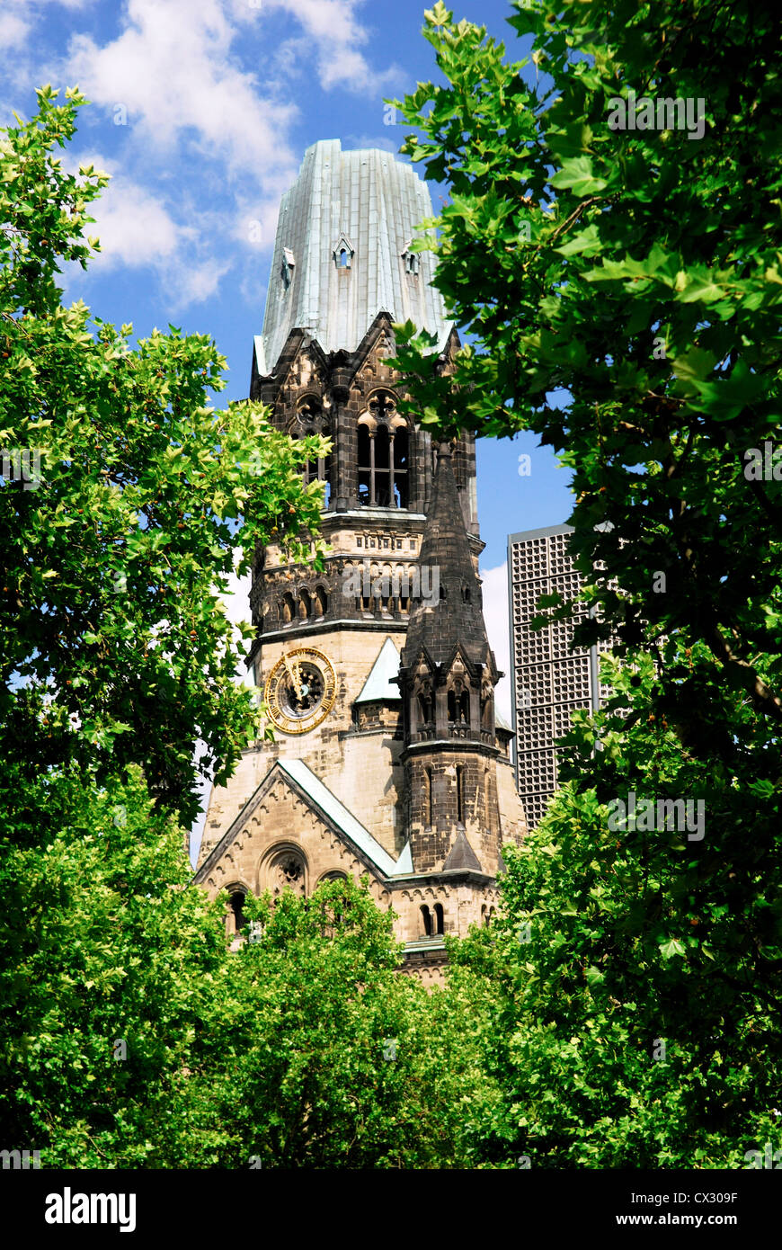 Kaiser-Wilhelm-Gedächtnis-Kirche in Berlin, Farben, Architektur, historische, Europa, Kaiser-Wilhelm-Gedächtnis-Kirche Stockfoto