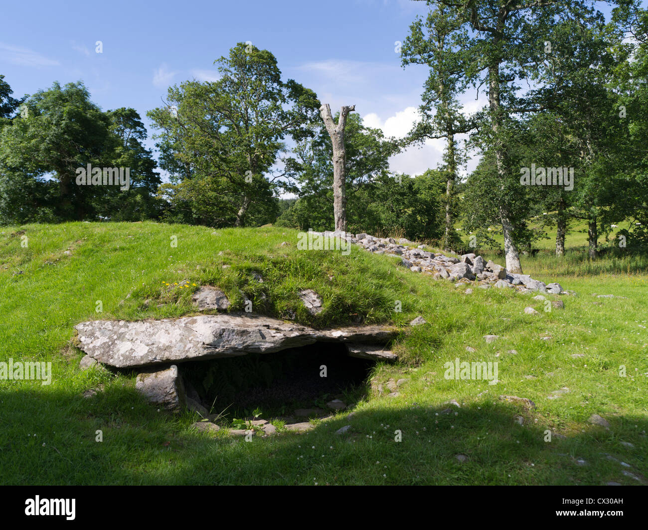 dh Dunchraigaig Cairn KILMARTIN Glen ARGYLL SCHOTTLAND Schottische Bronzezeit Grabbeigaben prähistorische Friedhofsgräber Ort Stockfoto