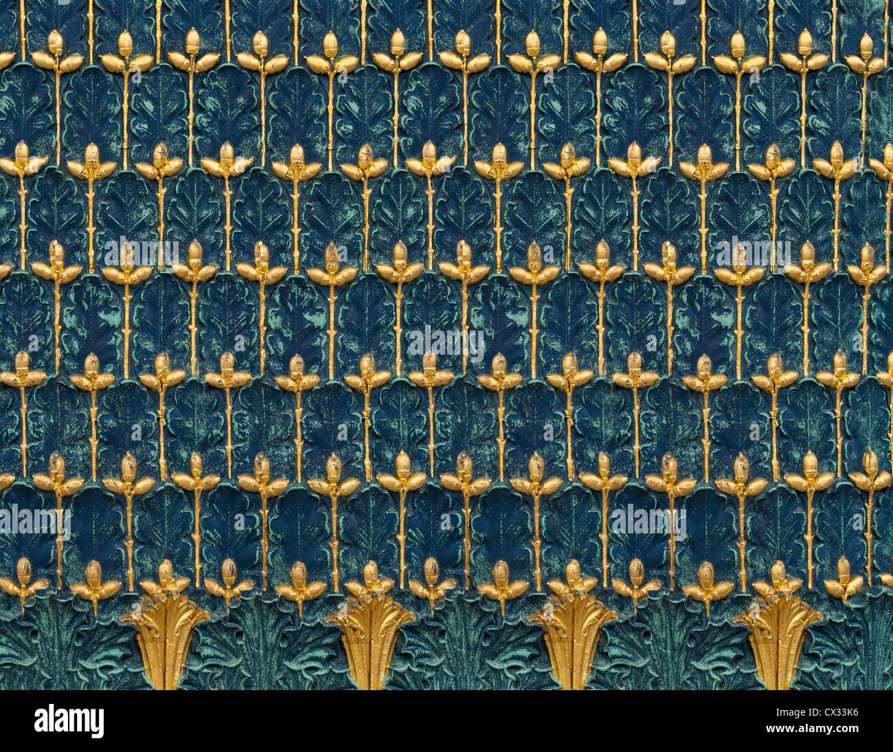 Reich verzierte Hintergrund aus Spalte in Paris, Frankreich Stockfoto