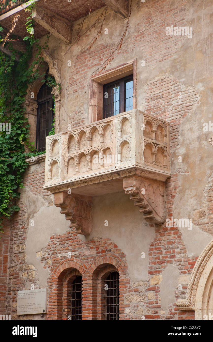 Italien, Toskana, Verona - Balkon von Romeo und Julia Stockfoto