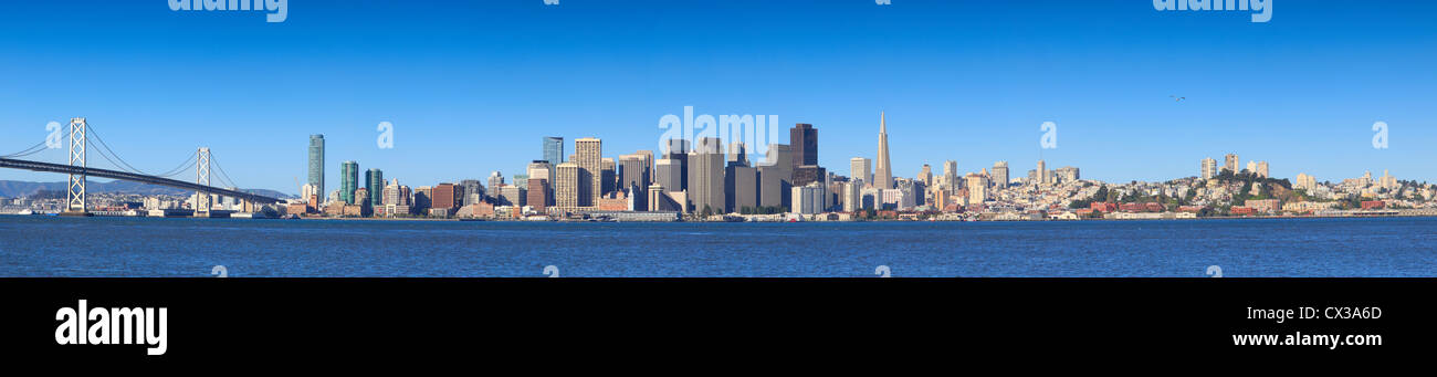 Panorama der Skyline von San Francisco Stockfoto