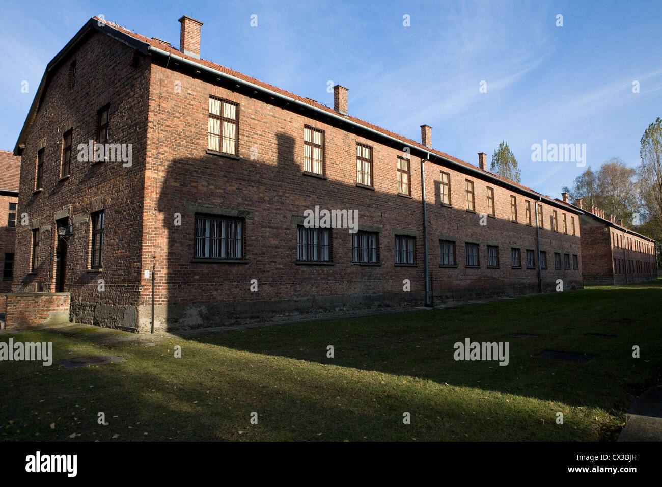 Auschwitz, Stacheldraht, Barbwire Baracke, Birkenau, Gebäude, Lager, Kammer, Konzentration, tot, Tod, Tiefe, Osten, elektrisch, Euro Stockfoto