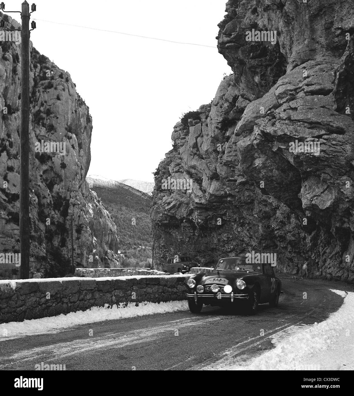 AC Aceca während der 1958 Rallye Monte Carlo Stockfoto