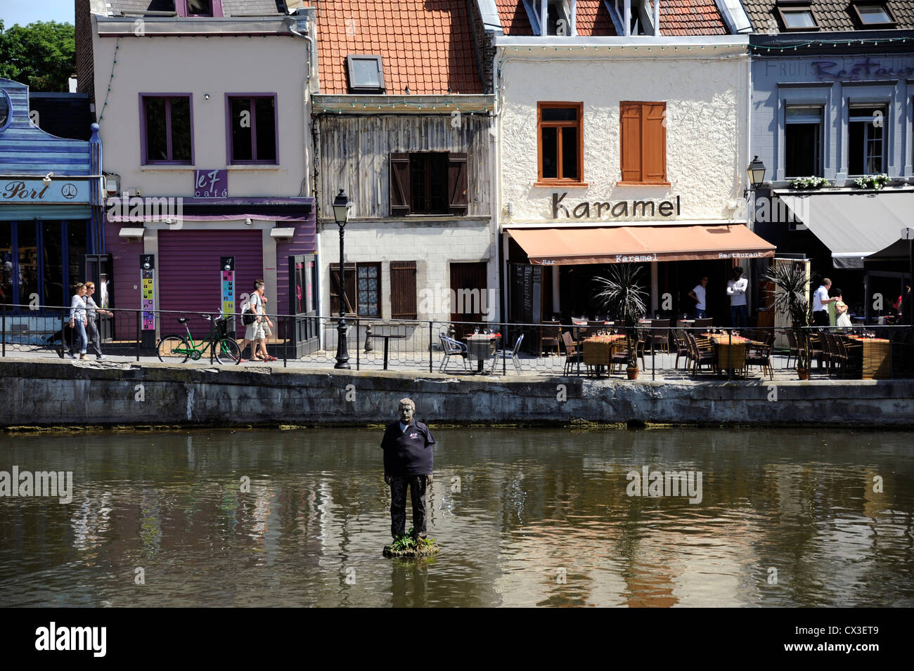Restaurant, Somme River, Amiens, Somme, Picardie, Frankreich Stockfoto
