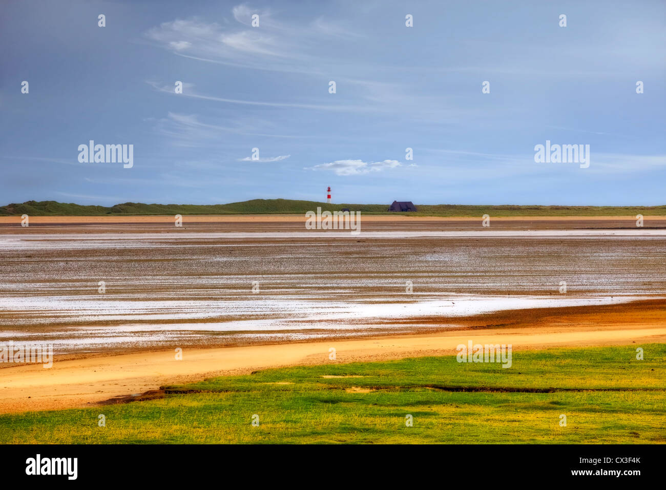 Koenig-Hafen, Ellenbogen, Wattenmeer, Sylt, Schleswig-Holstein, Deutschland Stockfoto