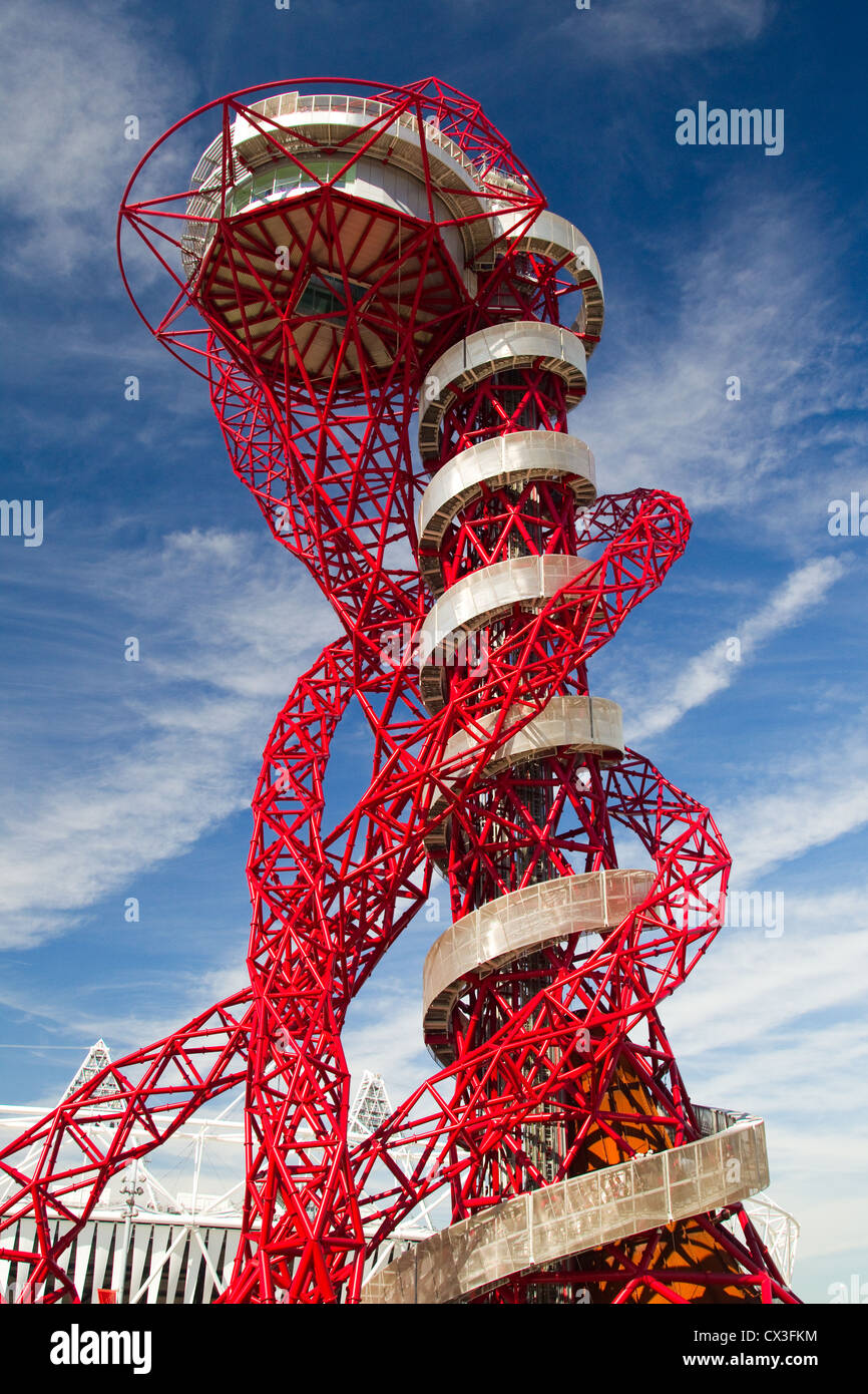 ArcelorMittal Orbit Turm von Anish Kapoor Olympiapark Stockfoto