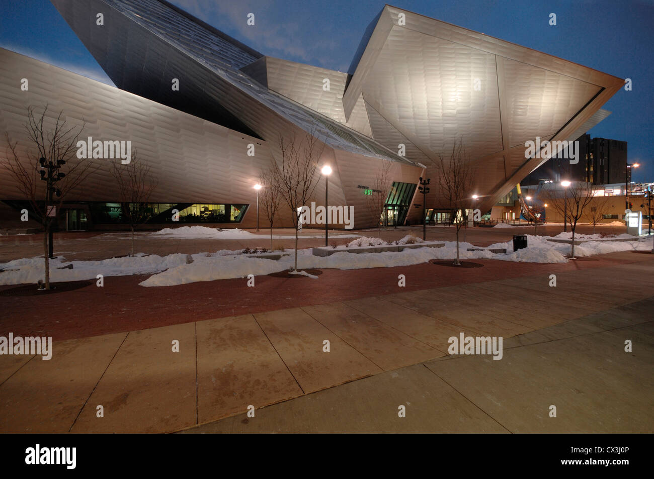 Verlängerung nach Denver Art Museum, Frederic C. Hamilton Building, Denver, USA. Architekt: Daniel Libeskind, 2006. EXT Stockfoto