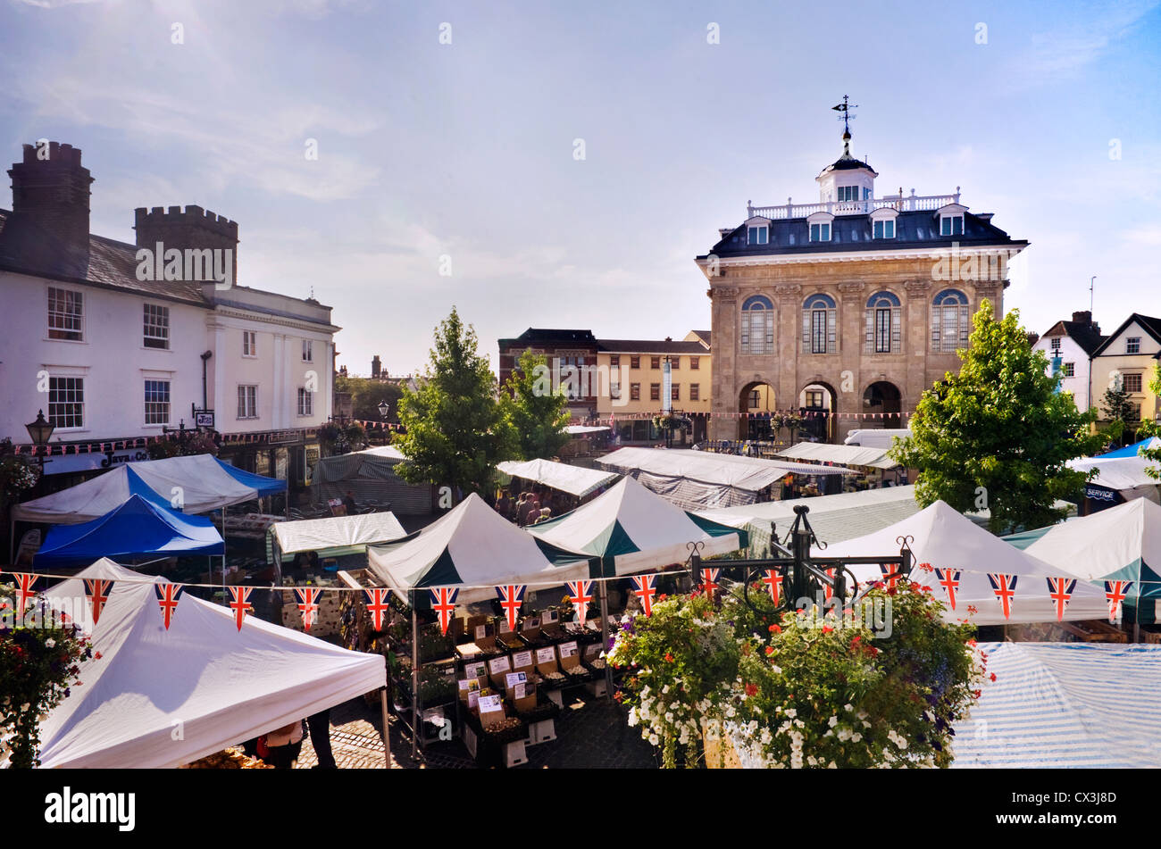 Montag Markt, Abingdon-on-Thames, Oxfordshire, Vereinigtes Königreich Stockfoto