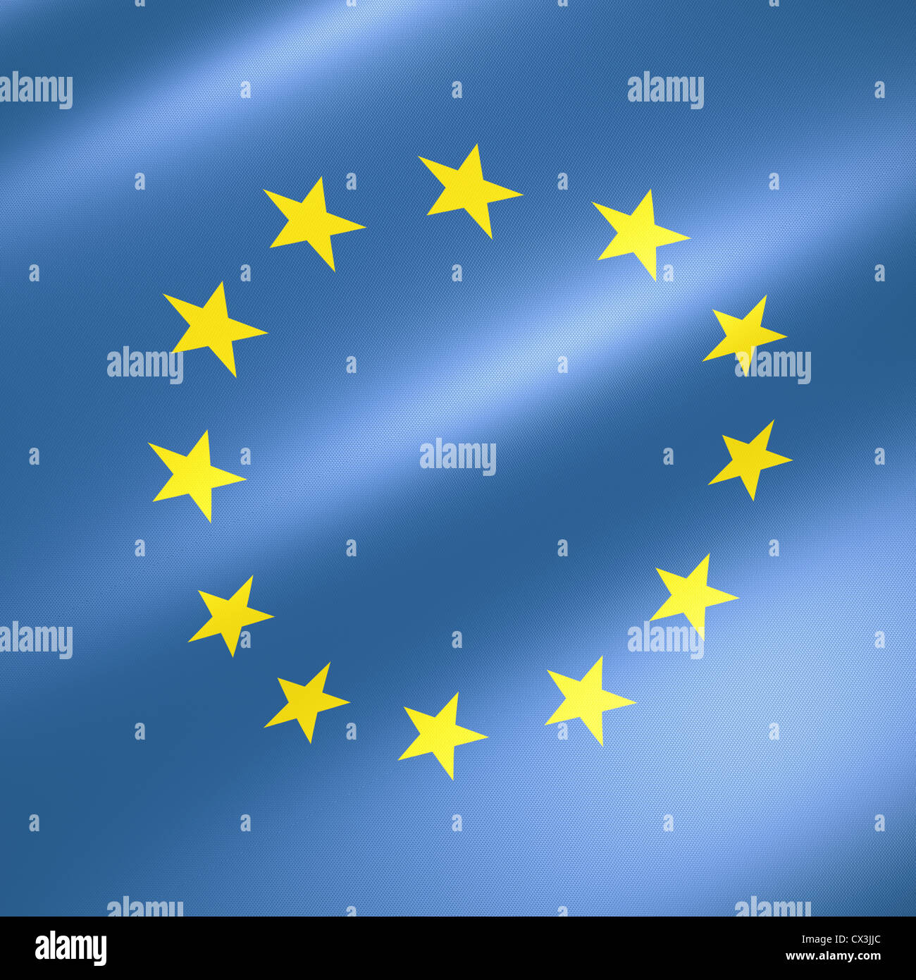Fahne der Europäischen Union - Flagge der Europäischen union Stockfoto