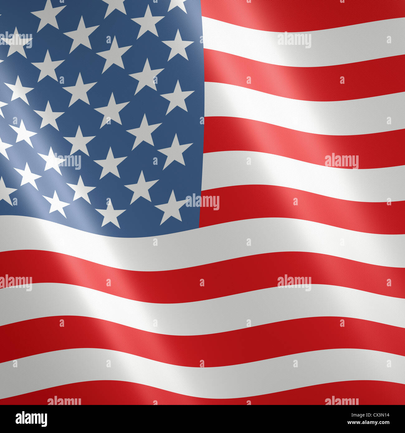 Flagge der Vereinigten Staaten von Amerika - hörten Oder uns Fahne / Flagge Stockfoto