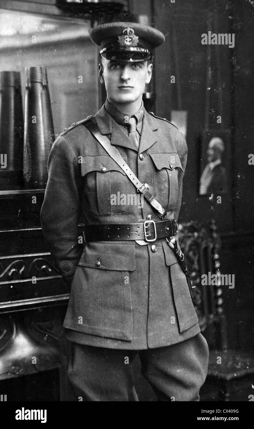 Königliche Marine Erster Weltkrieg. Ein Marine-Offizier der Royal Naval Division Stockfoto