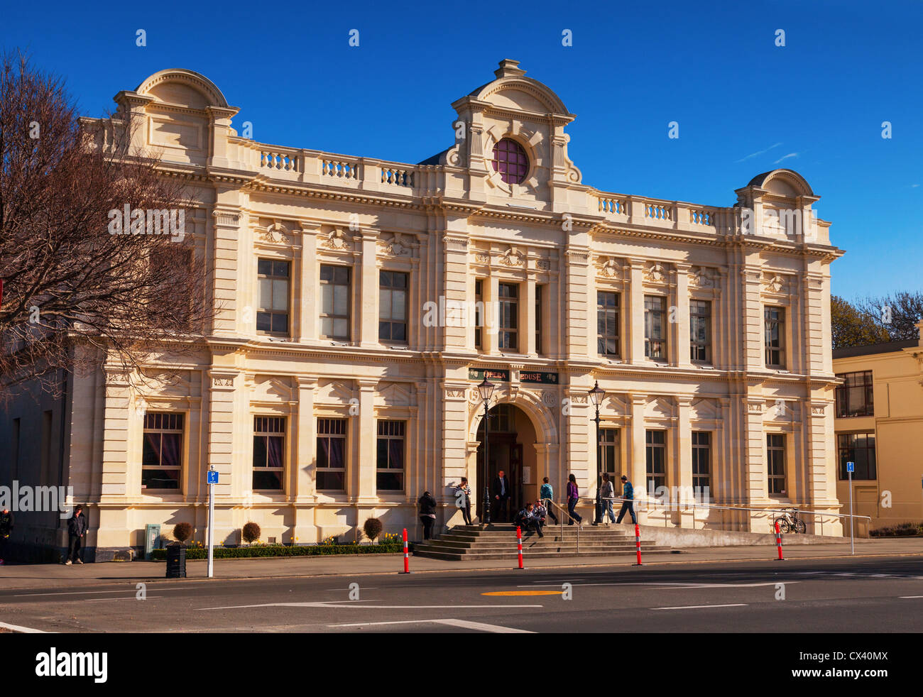 Oamaru Opera House, eines der vielen gnädig viktorianischen und edwardianischen Bauten in der Stadt Blütezeit Stockfoto