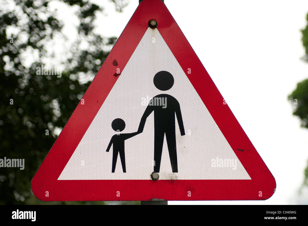 Kinder Zeichen überschreiten Stockfoto