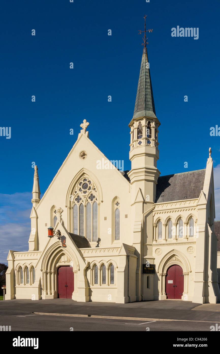 Der heilige St. Pauls Presbyterian Church, Oamaru, Otago, Neuseeland. Stockfoto