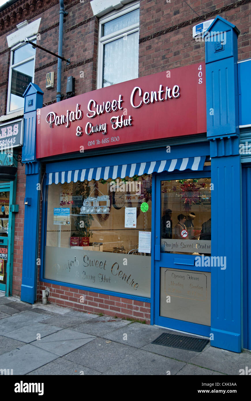 Punjab süße Center Coventry Shop Stockfoto